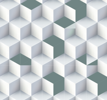 Carta da parati geometrica illusione del cubo geometrico - TenStickers