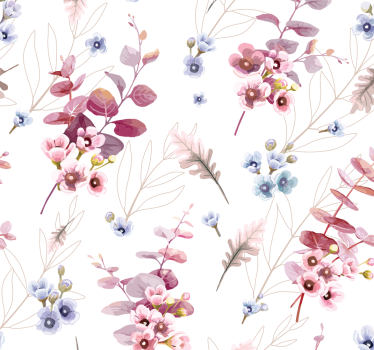 Carta da parati camera ragazzi illustrazione botanica - TenStickers