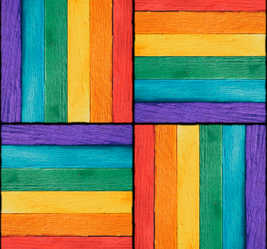 Carta da parati geometrica motivo geometrico colorato - TenStickers