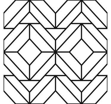 Carta da parati moderna motivo geometrico bianco e nero - TenStickers
