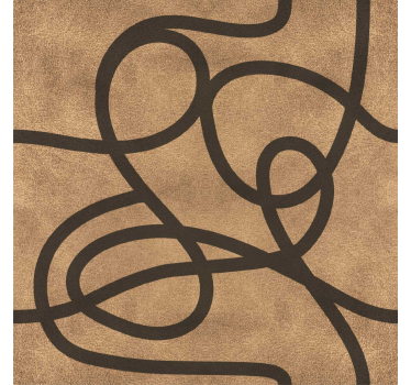 Carta da parati moderna linee marroni irregolari - TenStickers
