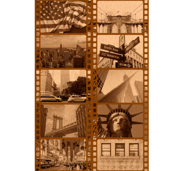 Carta da parati New York seppia - TenStickers