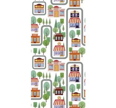 Carta da parati città affascinante paesaggio urbano - TenStickers