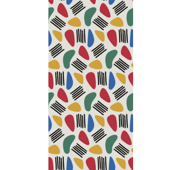 Carta da parati geometrica modello di forma colorata - TenStickers