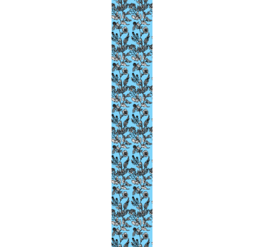 Carta da parati floreale design blu floreale - TenStickers