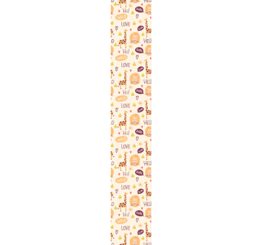 Carta da parati cameretta cuccioli di giraffe della giungla - TenStickers