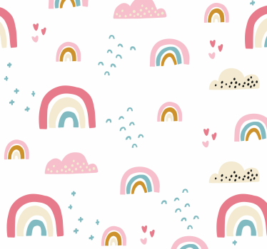 Carta da parati camera da letto con arcobaleni - TenStickers