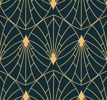 Carta da parati moderna forme geometriche dorate - TenStickers