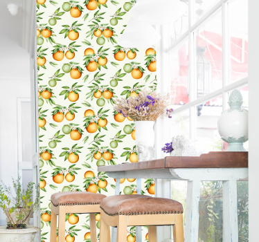 Carta da parati con le arance - TenStickers