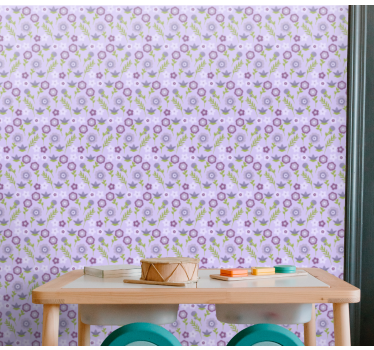 Carta da parati a fiori Semplici fiori viola - TenStickers