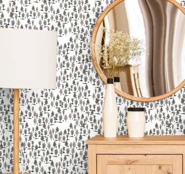 Carta da parati alberi piccoli alberi stile parente - TenStickers
