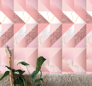 Carta da parati effetto marmo texture rosa opaco - TenStickers