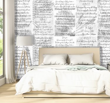 Arte carta da parati versi Shakespeare - TenStickers