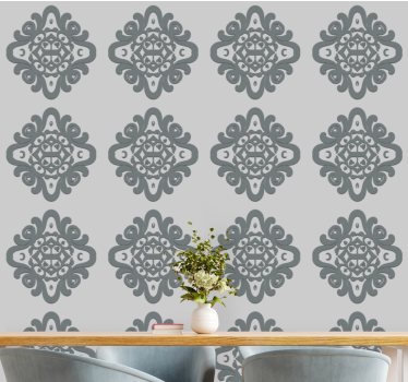Carta da parati barocco motivi floreali intricati - TenStickers