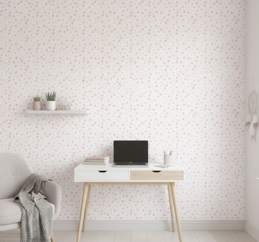 Carta da parati camera ragazzi motivi a pois rosa - TenStickers