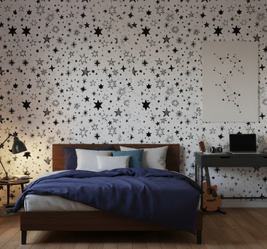 Carta da parati camera ragazzi motivo notte stellata - TenStickers