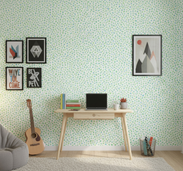 Carta da parati camera ragazzi pois blu e verdi - TenStickers