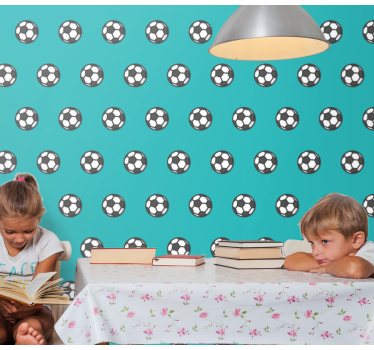 Carta da parati cameretta modello di pallone da calcio - TenStickers