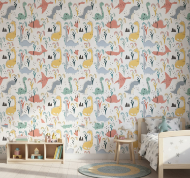 Carta da parati cameretta motivo colorato scandinavo - TenStickers