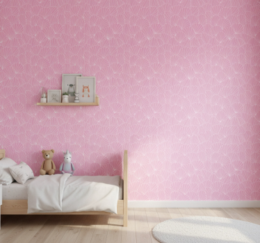 Carta da parati cameretta motivo conchiglia rosa - TenStickers