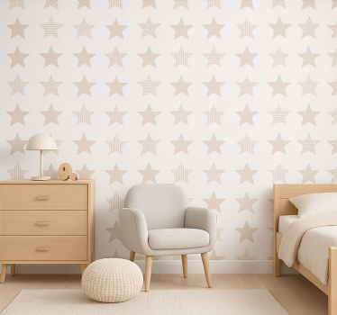 Carta da parati cameretta motivo stelle bambini - TenStickers