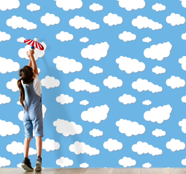 Carta da parati con Nuvole nel cielo 3d - TenStickers