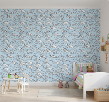 Carta da parati cameretta panorama fauna marina - TenStickers