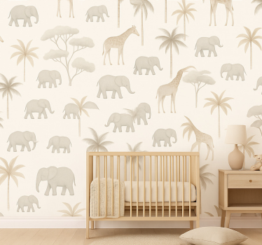 Carta da parati cameretta savana bambini - TenStickers