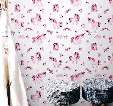 Carta da parati con unicorni - TenStickers