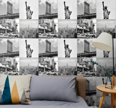 Carta da parati new york montaggio urbano - TenStickers