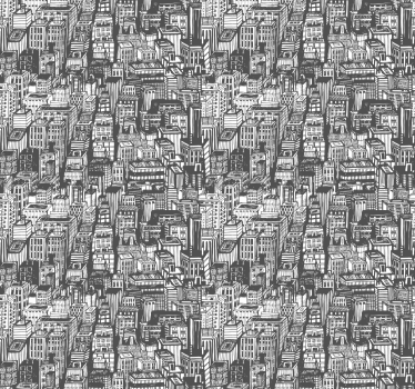 Carta da parati città schizzo urbano - TenStickers