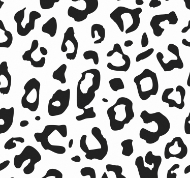 Carta da parati ragazzi texture leopardo bianco e nero - TenStickers