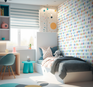 Carta da parati con i rombi colorati - TenStickers