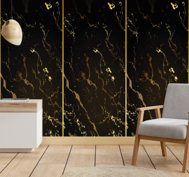 Carta da parati effetto marmo eleganti venature dorate - TenStickers