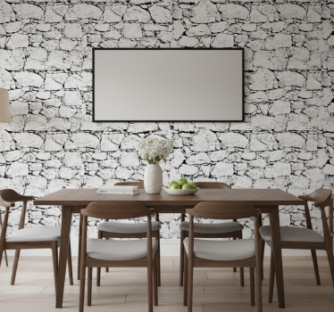 Carta da parati effetto marmo stile grigio crackato - TenStickers