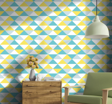 Carta da parati con triangoli colorati - TenStickers