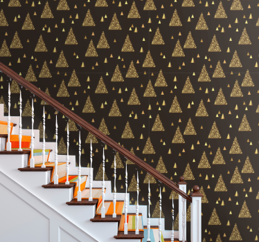 Carta da parati geometrica motivo triangolo dorato - TenStickers