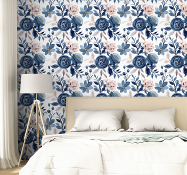 Carta da parati floreale eleganza per la camera da letto - TenStickers