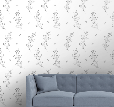 Carta da parati floreale eleganza beige - TenStickers