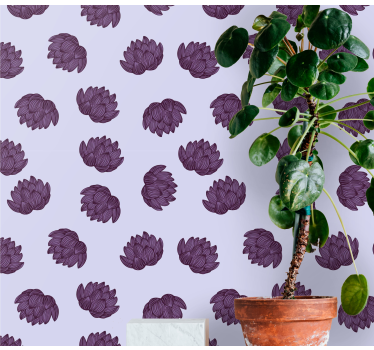 Carta da parati floreale semplicità del motivo floreale - TenStickers