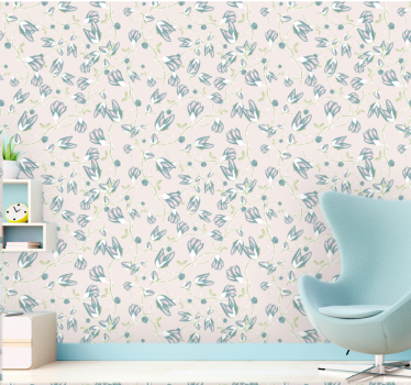 Carta da parati floreale stampa a fiori sottili - TenStickers