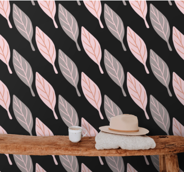 Carta da parati foglie elegante motivo a fogliame - TenStickers