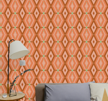 Carta da parati geometrica disegno a forma di diamante - TenStickers