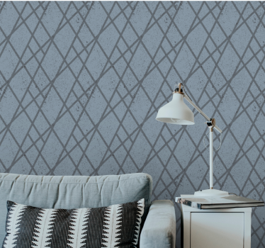 Carta da parati geometrica disegno a motivo a diamante - TenStickers