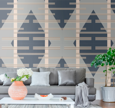 Carta da parati geometrica motivo rombo grigio - TenStickers