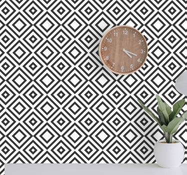 Carta da parati geometrica disposizione di forme di diamante - TenStickers