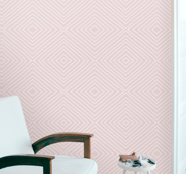Carta da parati geometrica forme di linee di diamante - TenStickers