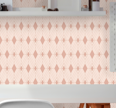 Carta da parati geometrica diamanti pastello deco - TenStickers