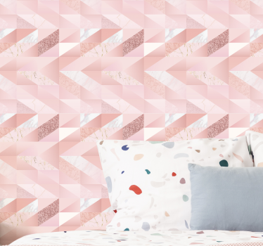 Carta da parati effetto marmo fusione chevron - TenStickers