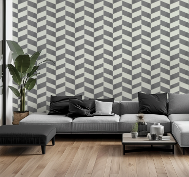Carta da parati geometrica gallone grigio - TenStickers